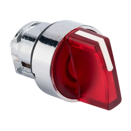 Исполнительный механизм переключателя ХB4 красный на 2 положения с фиксацией, с подсветкой с короткой ручкой EKF PROxima XB4BD2FL-R