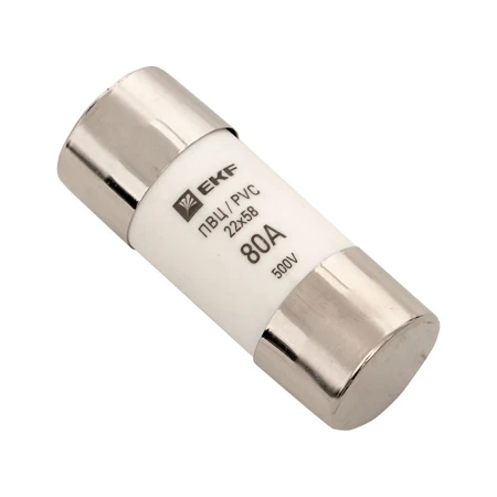 Плавкая вставка цилиндрическая ПВЦ (22х58) 80А EKF PROxima pvc-22x58-80