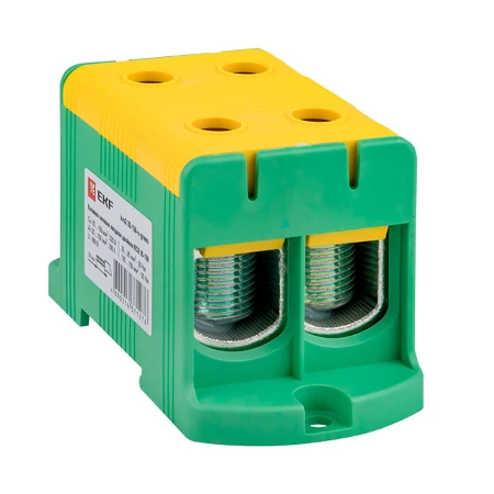 Клемма силовая вводная двойная КСВ 35-150 желто-зеленая EKF PROxima kvs2-35-150-y-green