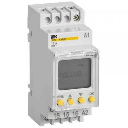 Таймер ТЭ80 цифровой 16А 230В на DIN-рейку KARAT IEK MTA10-16-080