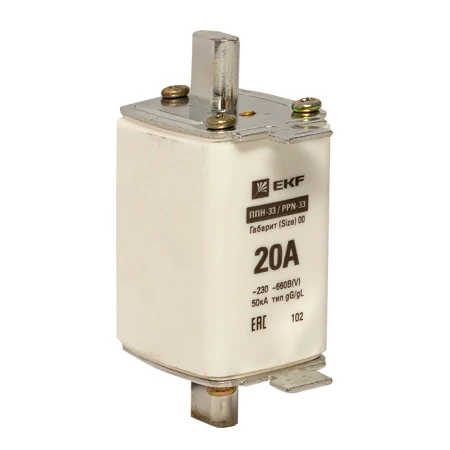 Плавкая вставка ППН-33 160/ 20А габарит 00 EKF PROxima fus-33/160/20
