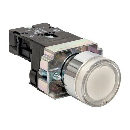 Кнопка BA21 с подстветкой 230В белая NO EKF PROxima xb2-bw21-230