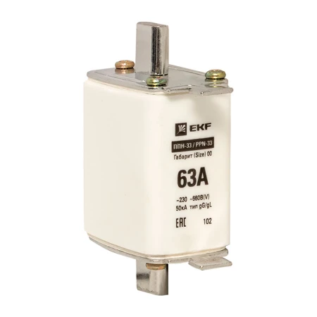 Плавкая вставка ППН-33 160/ 63А габарит 00 EKF PROxima fus-33/160/63