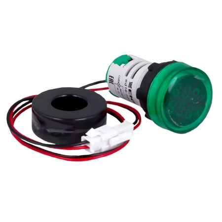 Индикатор значения тока и напряжения зеленый ED16-22AVD 100А EKF PROxima в комплекте с трансформатором тока ed16-22avd-g