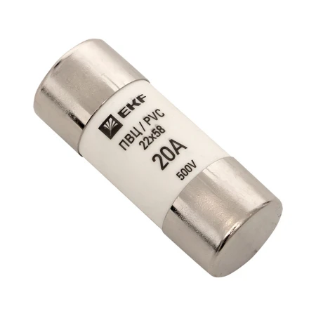 Плавкая вставка цилиндрическая ПВЦ (22х58) 20А EKF PROxima pvc-22x58-20