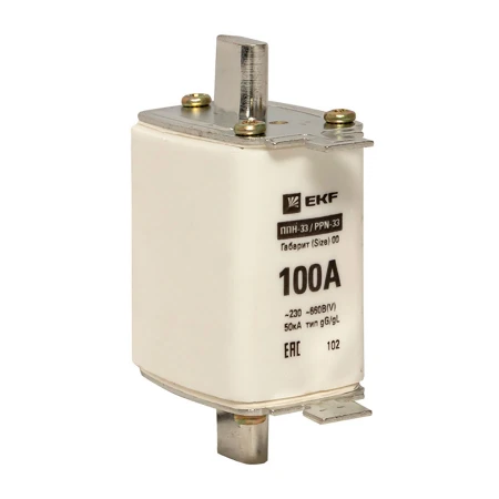 Плавкая вставка ППН-33 160/100А габарит 00 EKF PROxima fus-33/160/100