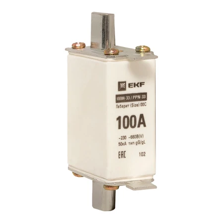 Плавкая вставка ППН-33 100/100А габарит 00С EKF PROxima fus-33/100