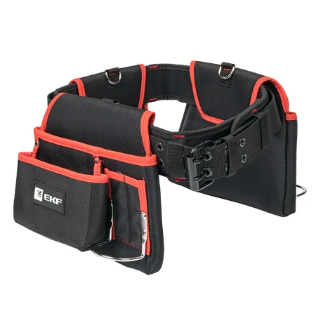 Сумка-пояс двухсекционная усиленная с двухшпеньковым ремнем С-12 EKF Professional c-12