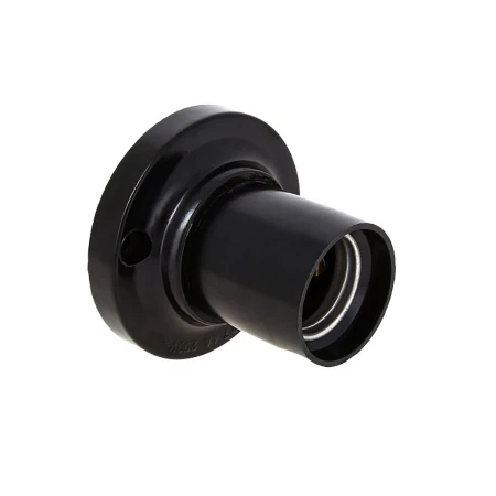 Патрон карболитовый потолочный Е27 черн. прямой EKF PROxima LHC-E27-sc-s