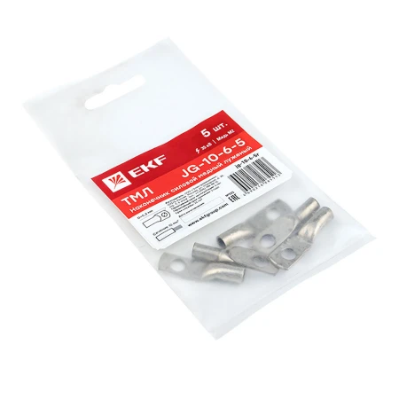 Наконечник силовой медный луженый JG-10-6-5 (ТМЛ) (5шт) EKF PROxima jg-10-6-5r