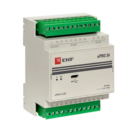 Модуль расширения ePRO удаленного управления 6вх\4вых 230В EKF PROxima ePRO-6-4-230