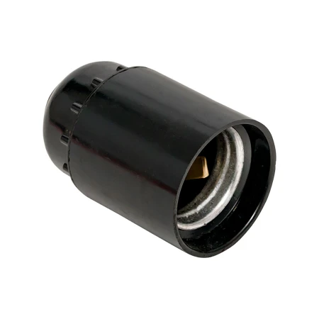 Патрон карболитовый подвесной Е27 черн. индивидуальный пакет EKF LHC-E27-s-p