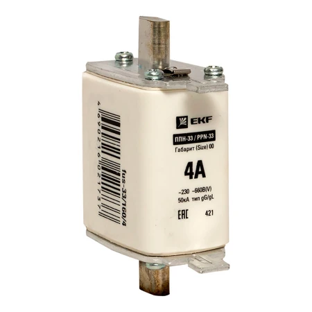 Плавкая вставка ППН-33 160/ 4А габарит 00 EKF PROxima fus-33/160/4