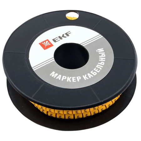 Маркер кабельный 4,0 мм2 "5" (500 шт.) (ЕС-2) EKF PROxima plc-KM-4-5
