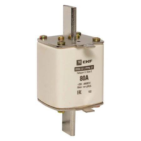 Плавкая вставка ППН-37 400/80А габарит 2 EKF PROxima fus-37/400/80