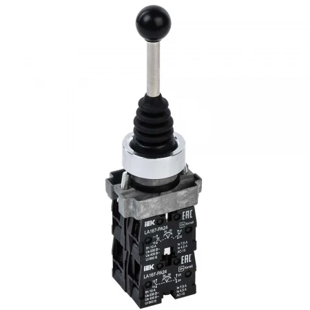 Джойстик LA167-PA24 на 4 положения 4з без фиксации черный IEK BBJ20-PA24-6-22-4-K02