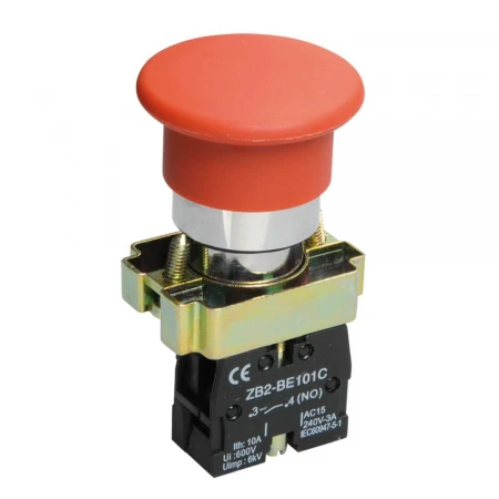 Кнопка управления LAY5-BC41 "Грибок" 1з красная IEK BBG70-BC-K04