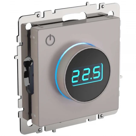 BRITE Термостат электронный с индикацией ТС10-1-БрЖ жемчуг IEK BR-RT11-K36