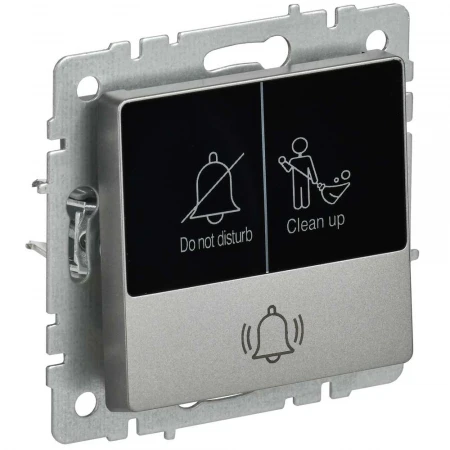 BRITE Кнопка звонка с индикацией для отелей 10А ВС10-1-9-БрС сталь IEK BR-V14-2-10-K46