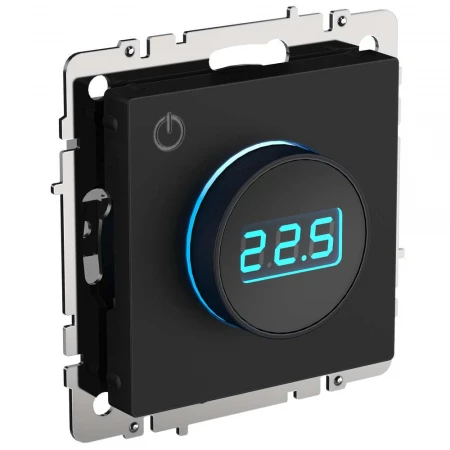 BRITE Термостат электронный с индикацией ТС10-1-БрЧ черный IEK BR-RT11-K02