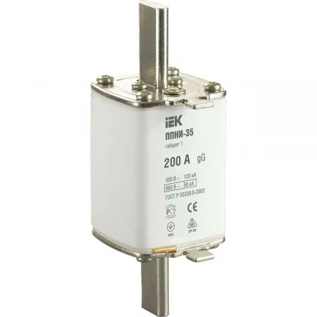 Плавкая вставка предохранителя ППНИ-35 габарит 1 200А IEK DPP30-200