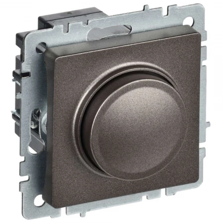 BRITE Светорегулятор поворотно-нажимной 600Вт СС10-1-0-БрТБ темная бронза IEK BR-D20-0600-K45