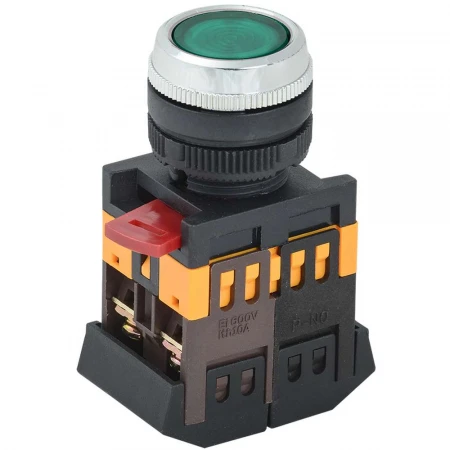 Кнопка ABLFS-22 зеленый d=22мм неон/240В 1з+1р IEK BBT30-ABLFS-K06
