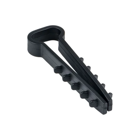 Дюбель-хомут (5х10 мм) для плоского кабеля черный (10 шт.) EKF PROxima plc-cd-5x10b-r