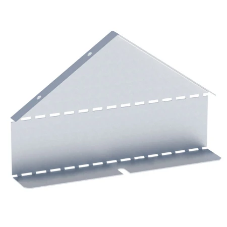 Заглушка крышки двускатной на лоток 100х400 мм (0,8 мм) HDZ EKF zkdsk100400-HDZ