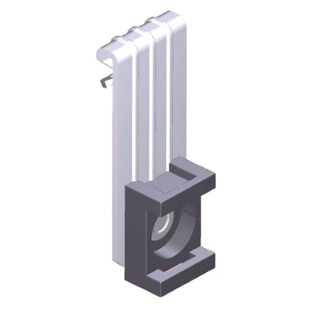 Вертикальный балочный зажим 1-5 мм под нейлоновую стяжку EKF VBZ1-5-S