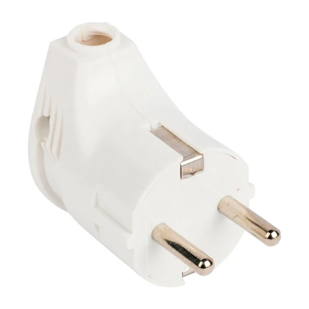 Вилка угловая с/з бел. 16А 250В EKF PROxima AVY16-10