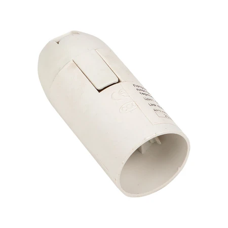 Патрон Е14 пластиковый подвесной термостойкий пластик бел. EKF PROxima LHP-E14-s