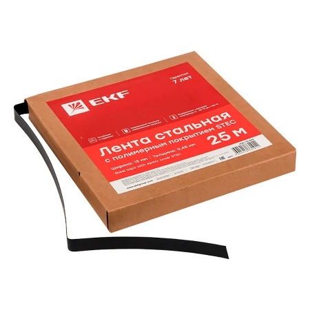 Лента стальная с полимерным покрытием STEC 15х0,45 (25м.) EKF PROxima stec-15-045