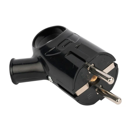 Вилка с кольцом с/з черн. 16А 250В EKF PROxima AVK16-30