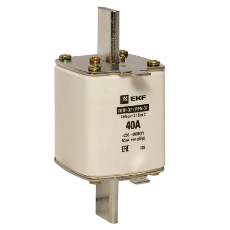 Плавкая вставка ППН-37 400/40А габарит 2 EKF PROxima fus-37/400/40