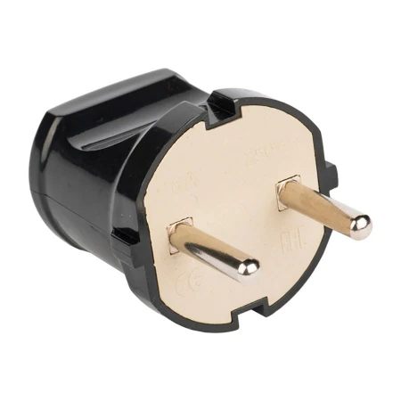 Вилка прямая б/з черн. 6А 250В EKF PROxima AVP6-30