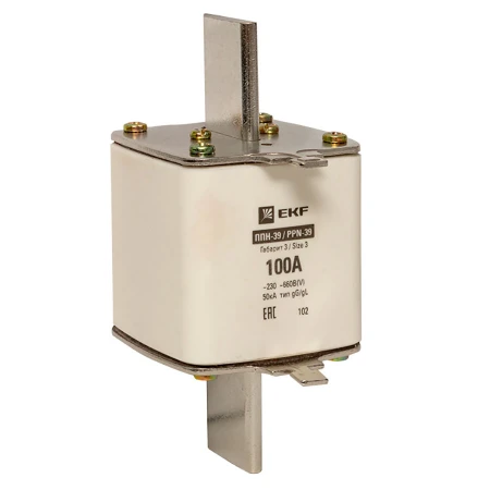 Плавкая вставка ППН-39 630/100А габарит 3 EKF PROxima fus-39/630/100
