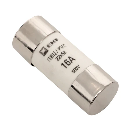 Плавкая вставка цилиндрическая ПВЦ (22х58) 16А EKF PROxima pvc-22x58-16