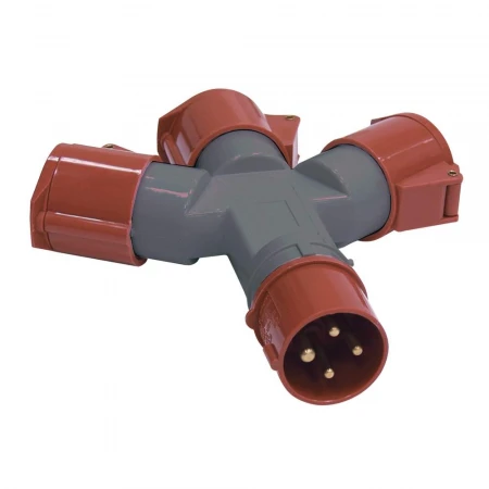 Адаптер трехлучевой ССИ-1013-214 3Р+РЕ 16А 380-415В IP44 IEK PAS32-016-4