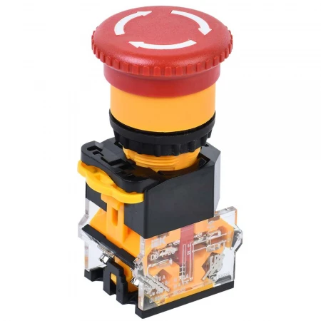 Кнопка D8-11ZS "Грибок" d=22мм 1з+1р поворотная с фиксацией красная IEK BBG30-11ZS-3-23-K04