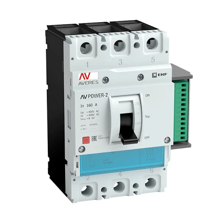 Автоматический выключатель AV POWER-5/3 800А 70kA ETU6.2 EKF AVERES mccb-53-800M-6.2-av
