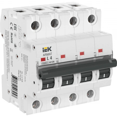 ARMAT Автоматический выключатель M10N 4P L 4А IEK AR-M10N-4-L004