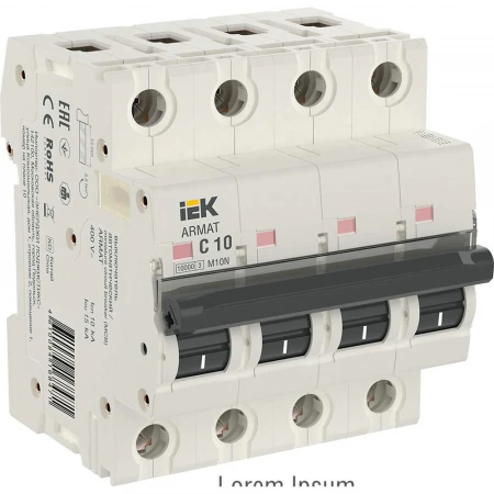 ARMAT Автоматический выключатель M10N 4P C 10А IEK AR-M10N-4-C010
