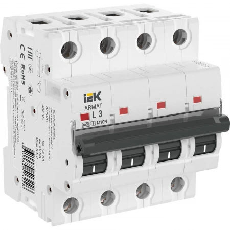 ARMAT Автоматический выключатель M10N 4P L 3А IEK AR-M10N-4-L003