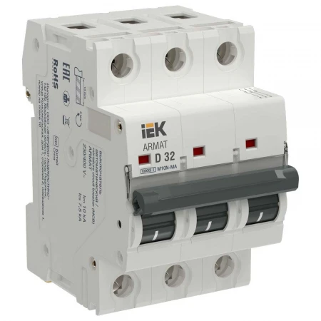ARMAT Автоматический выключатель без теплового расцепителя M10N-MA 3P D 32А IEK AR-M10N-MA-3-D032