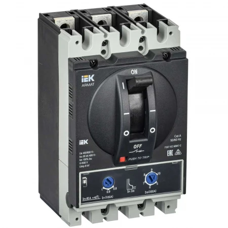 Автоматический выключатель в литом корпусе 3P типоразмер A 35кА 80А IEK AR-MCCB-3A-035-0080A-ATUC