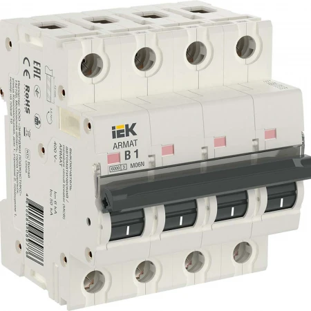 ARMAT Автоматический выключатель M06N 4P B 1А IEK AR-M06N-4-B001