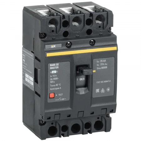 Выключатель автоматический ВА88-32 3Р 25А 25кА MASTER IEK SVA10-3-0025-02