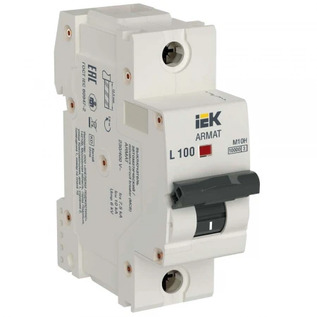 ARMAT Автоматический выключатель M10H 1P L 100А IEK AR-M10H-1-L100