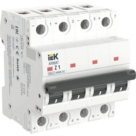 ARMAT Автоматический выключатель M06N-DC 4P Z 1А IEK AR-M06N-4-Z001DC
